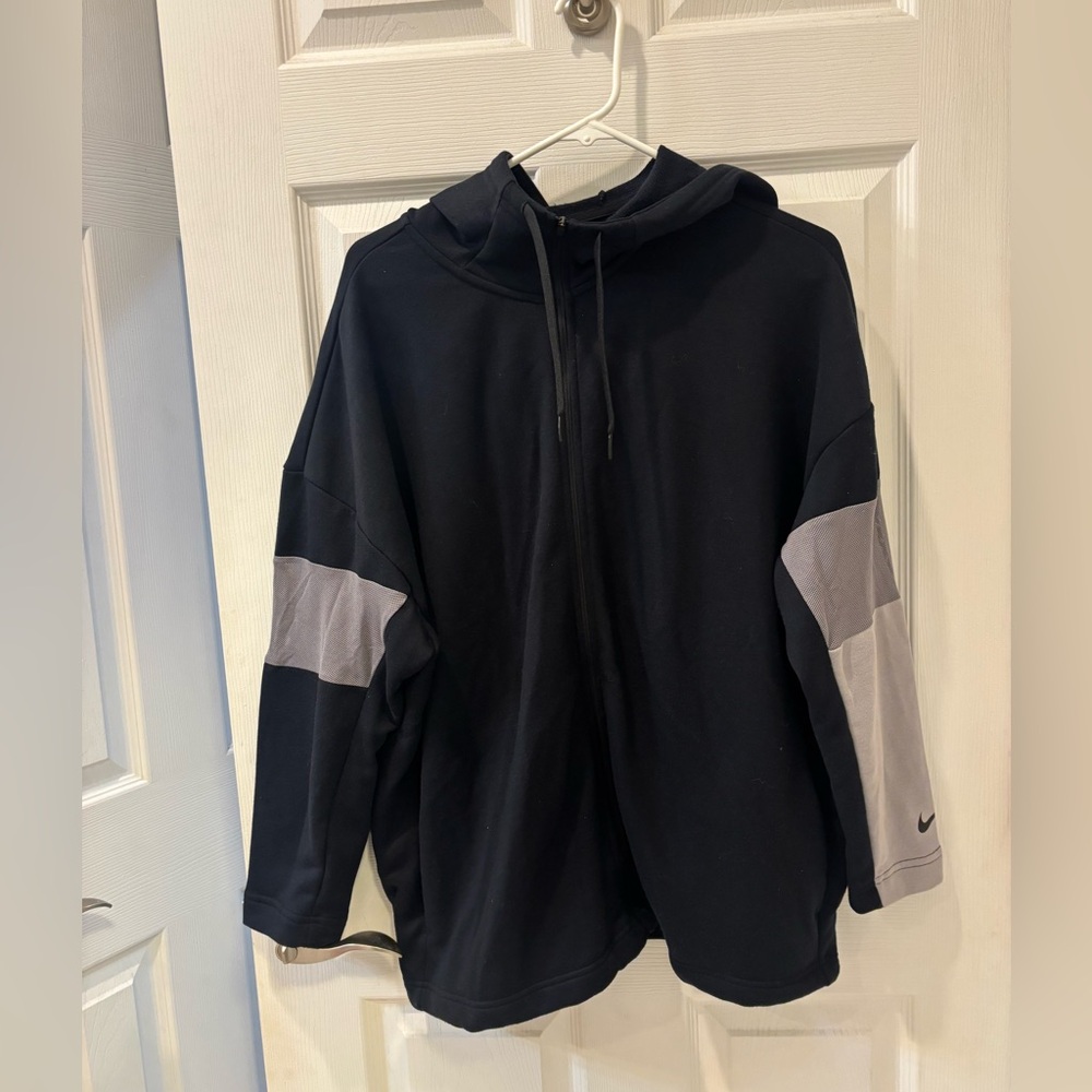 Nike Dri-FIT Oversized Black Full Zip Sweatshirt